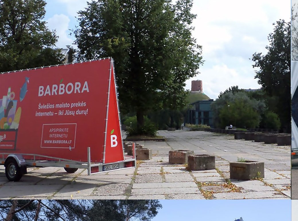 Reklaminė priekaba MEDI su Barbora reklama